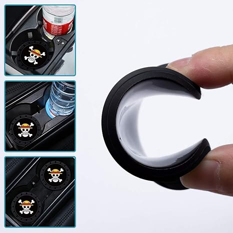 One Piece Anime Car Cup Holder Coaster