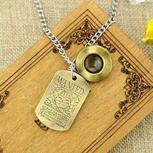 MEETCUTE Anime One Piece Luffy Skeleton The Straw Hat Pirates Rope Chain Pendant Necklace