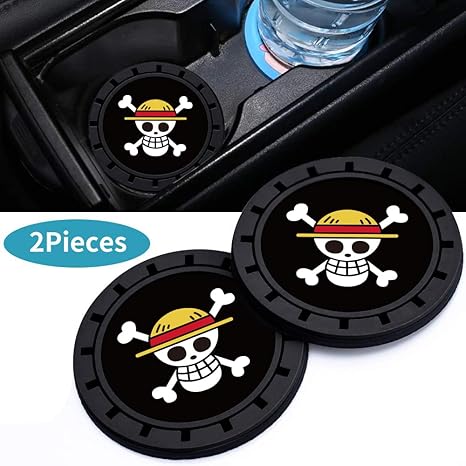 One Piece Anime Car Cup Holder Coaster